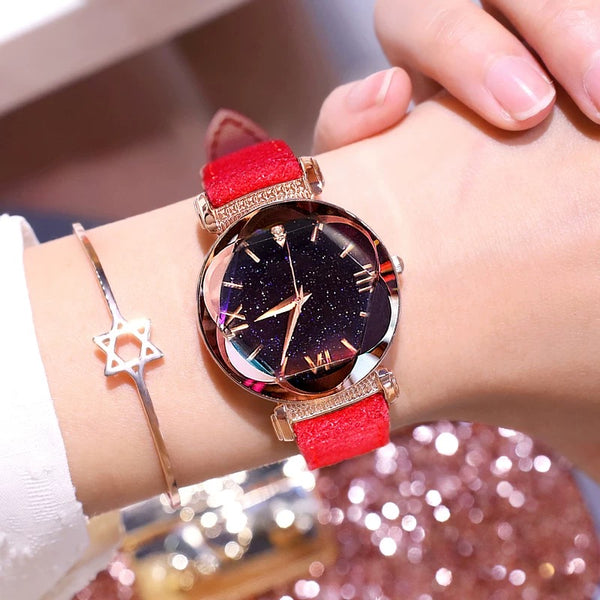 Women's Watch Starry Sky Fashion 2022 New Korean Version Trendy Simple Temperament Internet Celebrity Douyin Same Style Student Female Watch