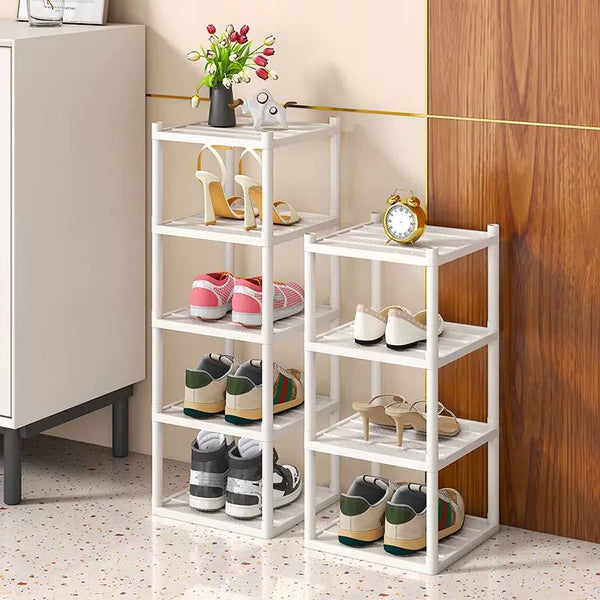 German craftsmanship simple shoe rack at the entrance of the dormitory rental house living room multi-layer household