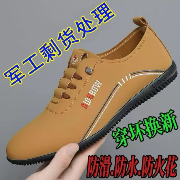 Genuine leather men's shoes 2025 popular high-end leather shoes soft sole wear-resistant casual shoes