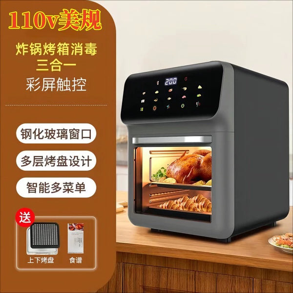 110v new cross-border air fryer large capacity electric oven household multifunctional air visual