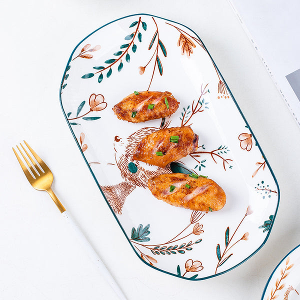 طبق غزال، طبق خضار، وعاء أرز، مجموعة أدوات مائدة يابانية خفيفة فاخرة، أوعية،، وعاء حساء سيراميك منزلي، وعاء نودلز بالجملة