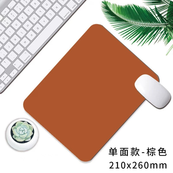leather leather mouse pad solid color non-slip edge waterproof